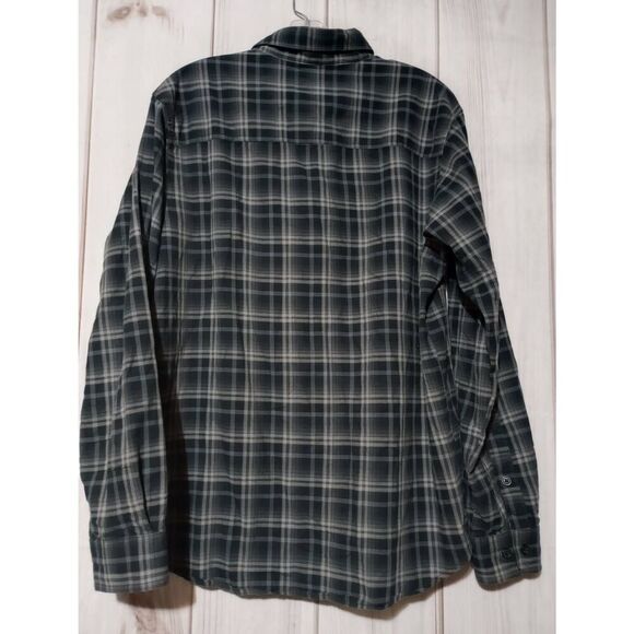 Columbia Shirt Men's Medium Gray Blue Button Front Long Sleeve - Picture 2 of 8